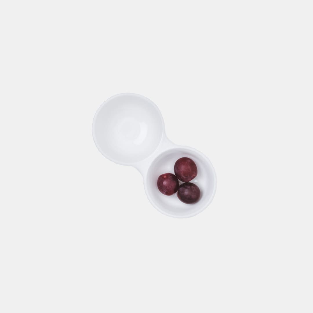 White Twin Bowl
