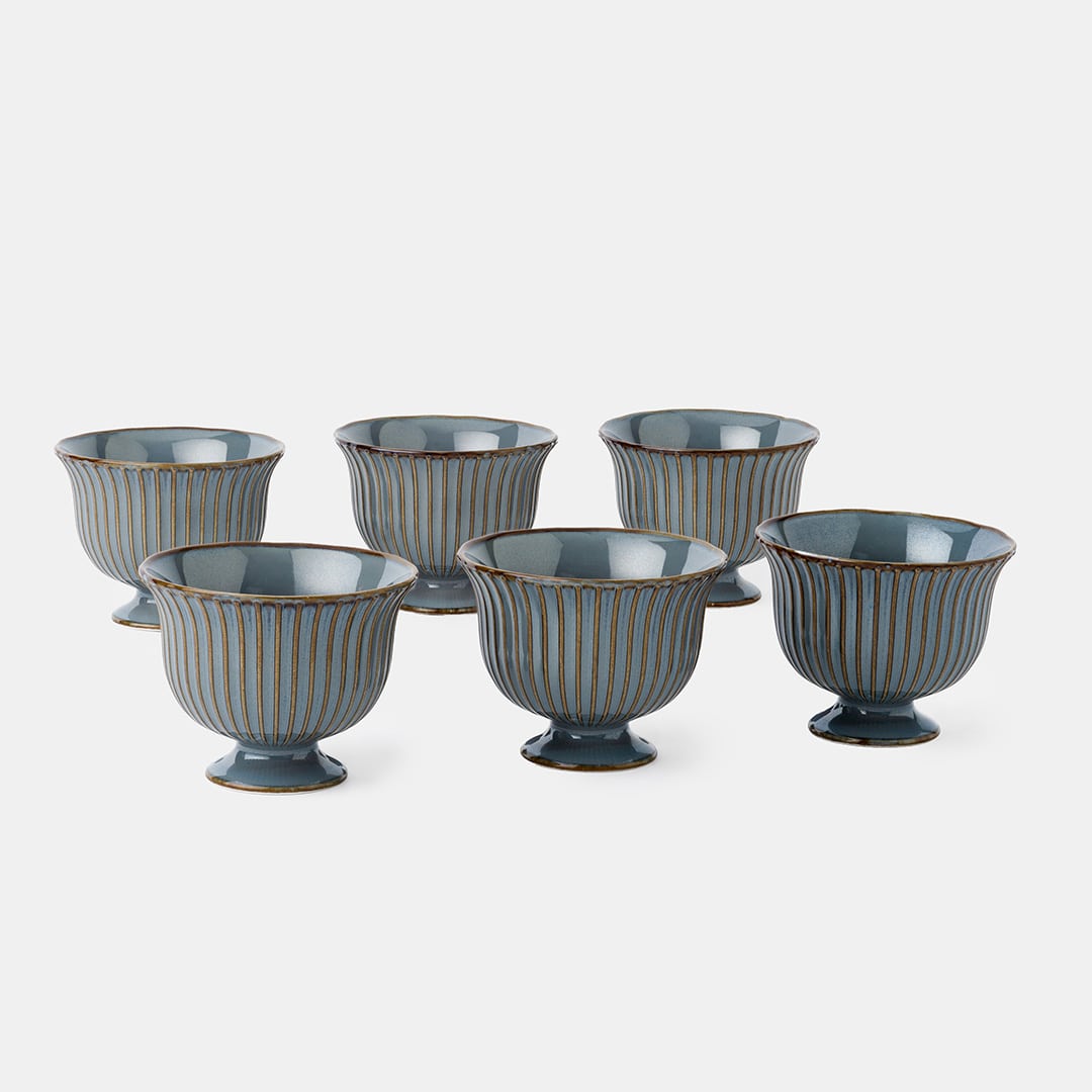 Teal Ice Cream Cup - Set of 6