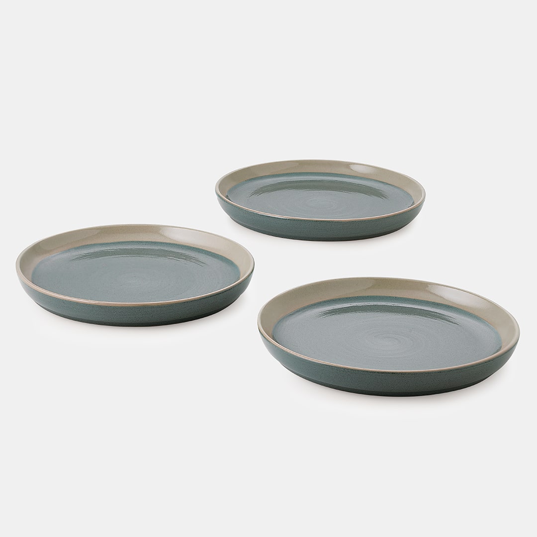 Moss Quarter Plate - Set of 3
