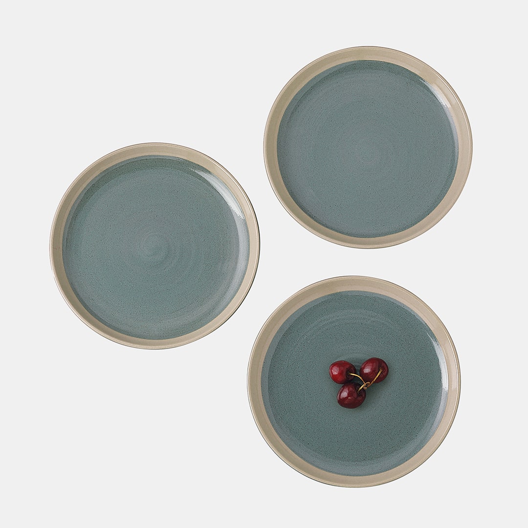 Moss Quarter Plate - Set of 3