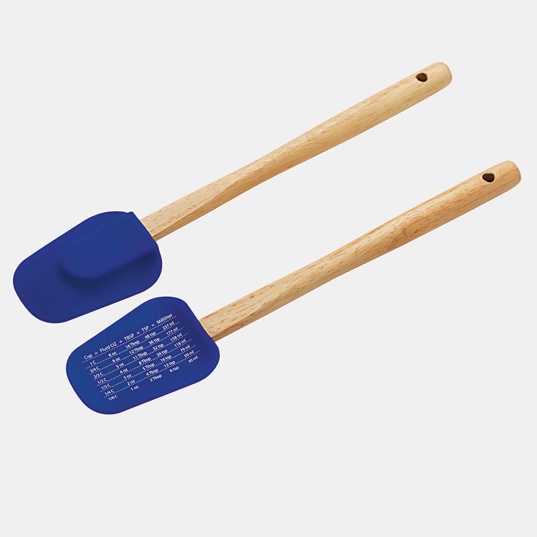 Silicone Cupped Spatula (Wooden Handle)